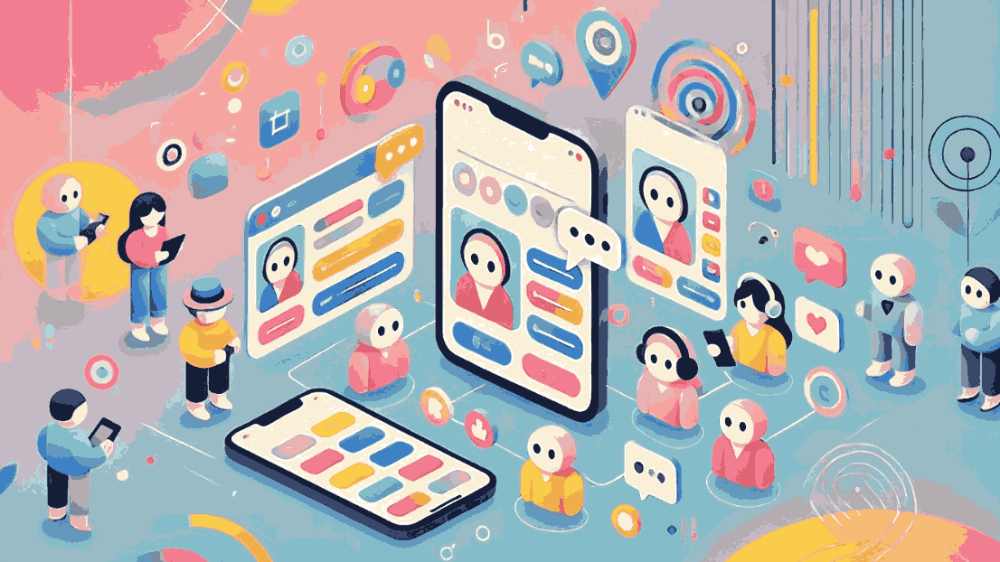 User images in web pages, mobiles and people using devices