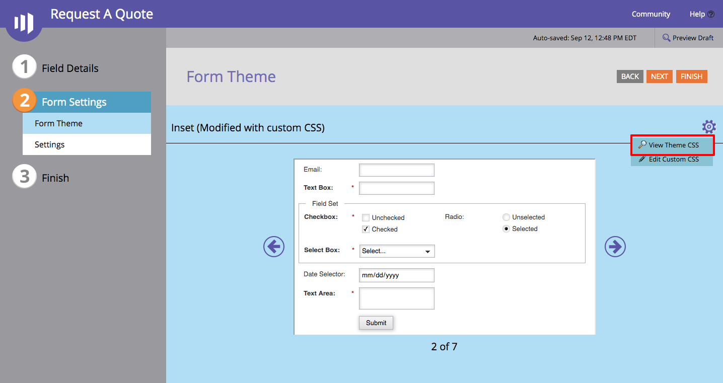 marketo quote screen
