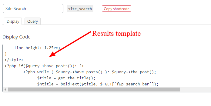 query result template on facetwp wordpress plugin