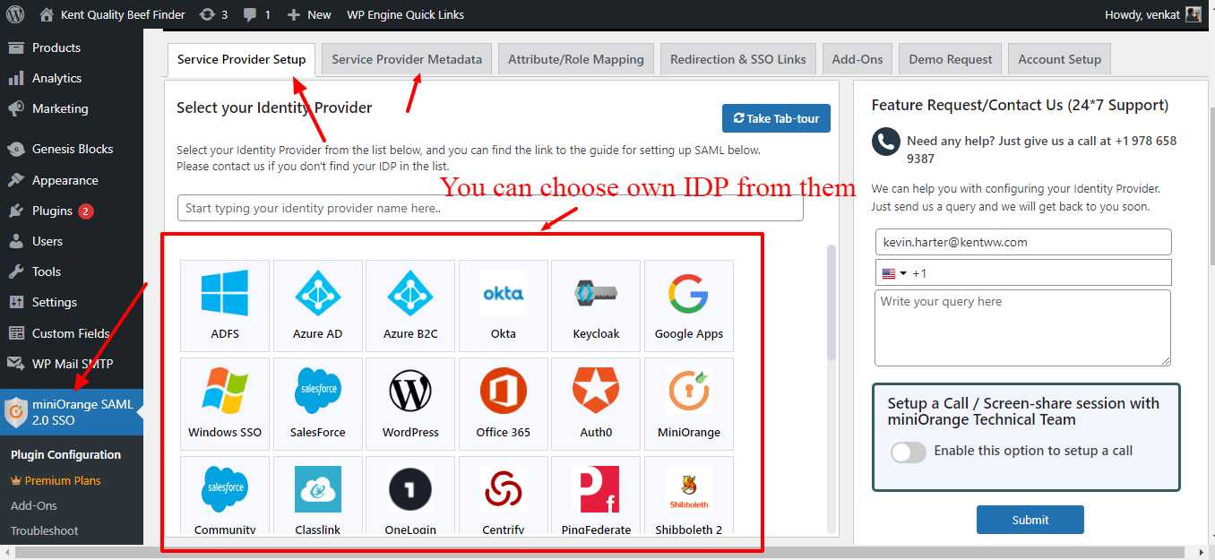 Screen with multiple IDP's