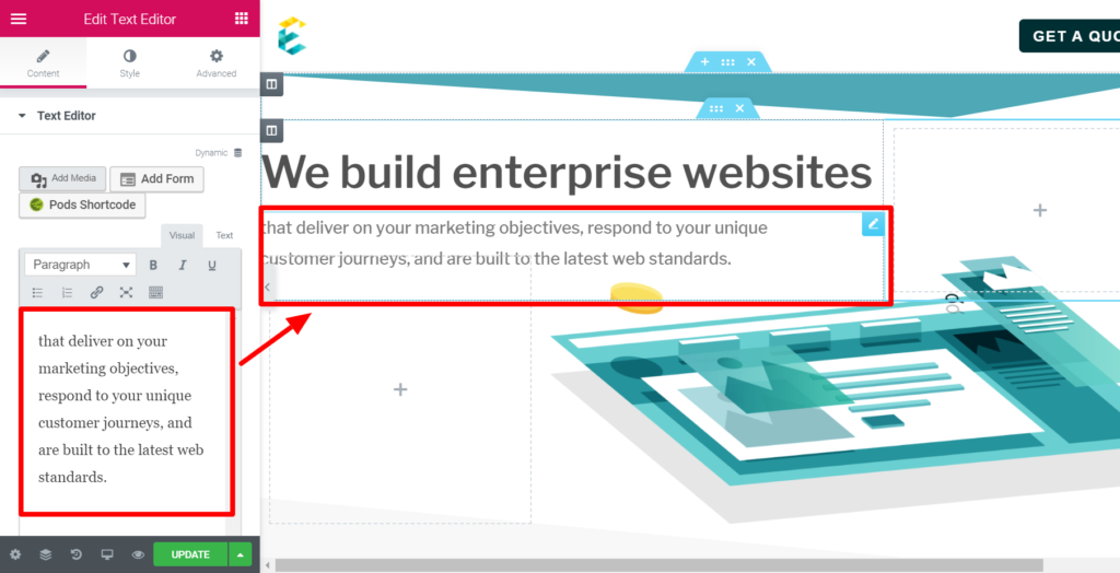 exemplifi text editing tool screenshot
