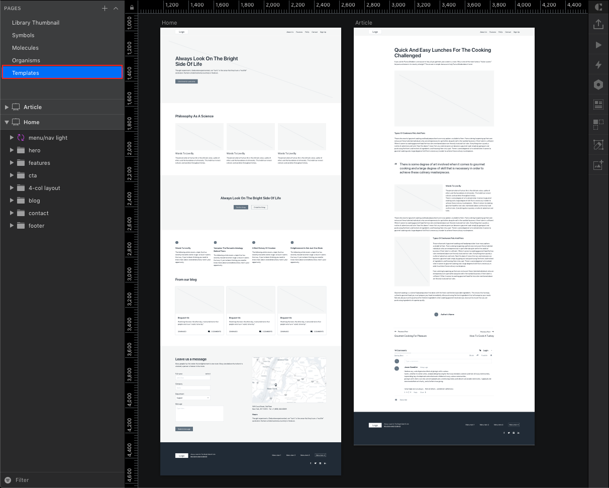UI Web kit templates