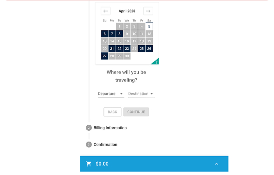 Customized Hornblower payments widget