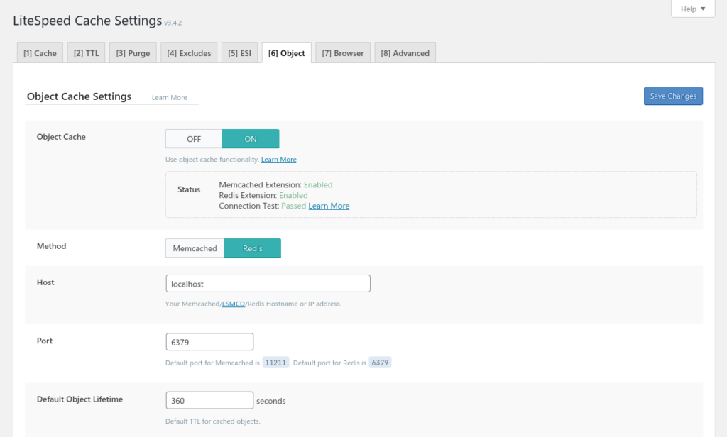 Litespeed Object Caching
