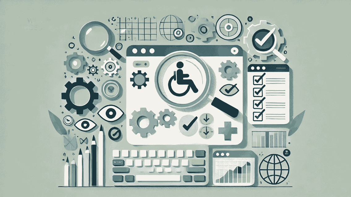 Desktop with accessibility sign