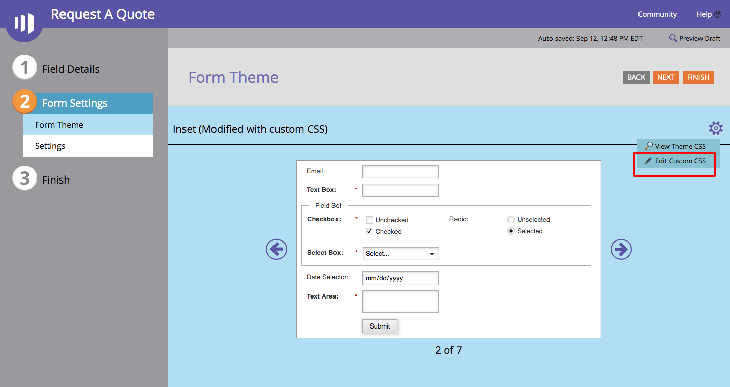 custom CSS