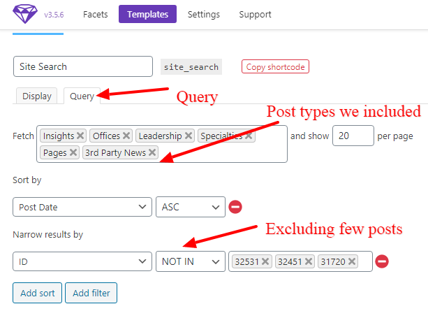 configuring relevanssi in facetwp