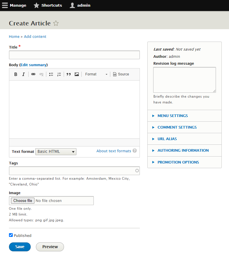 Drupal Wysiwig Editor