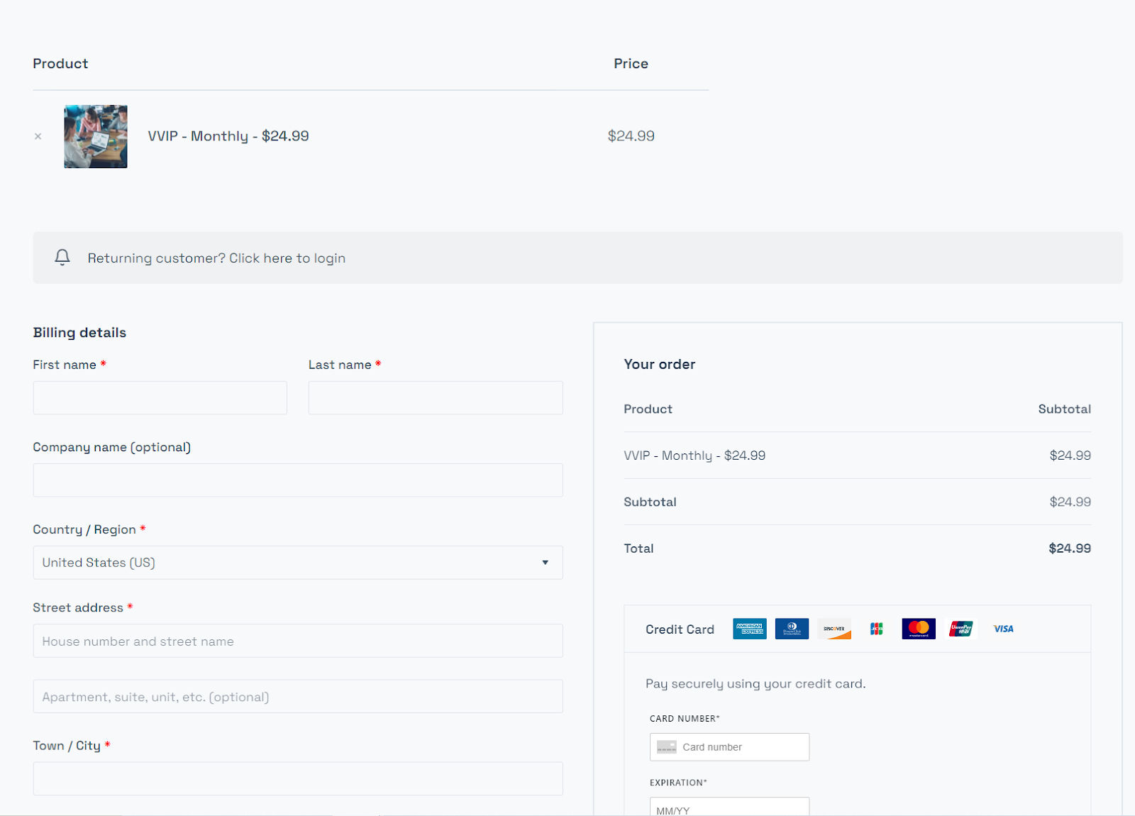 bulls watchlist checkout page