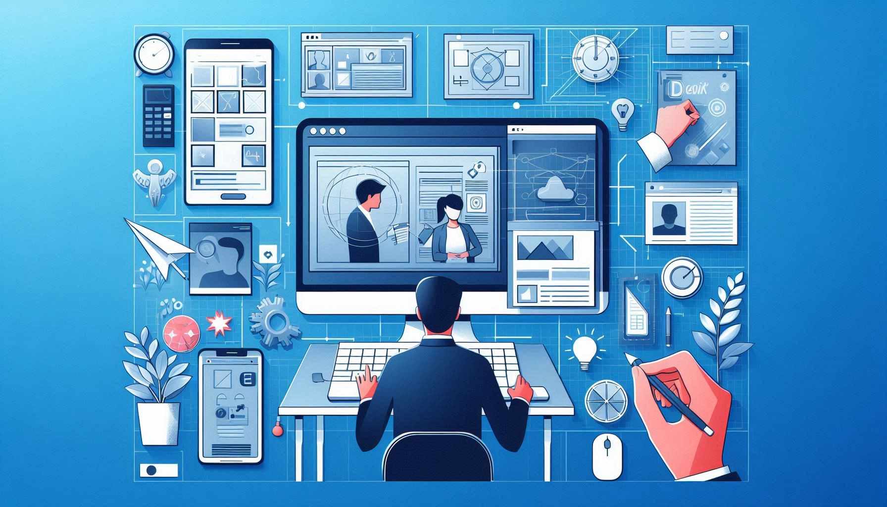 Person working on website UX and functionality