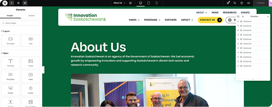 Customized Elementor workflow