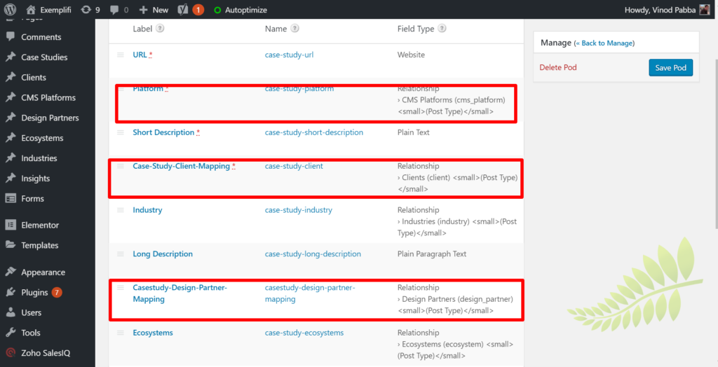 mapping in wordpress CMS